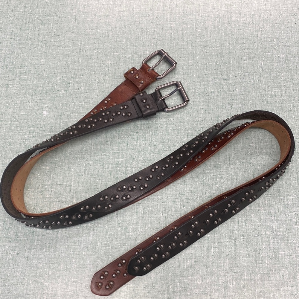 Sundance Catalog Amsterdam Heritage black & brown genuine leather belts Medium